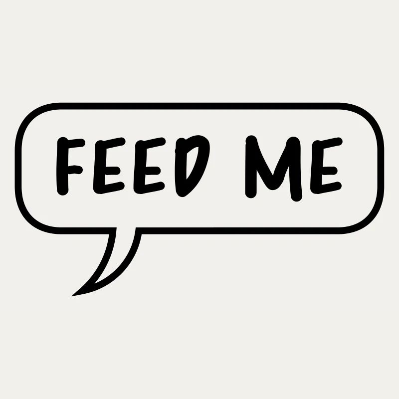 Speech Bubble Talk Bande dessinée dessinée Feed Me logo desig