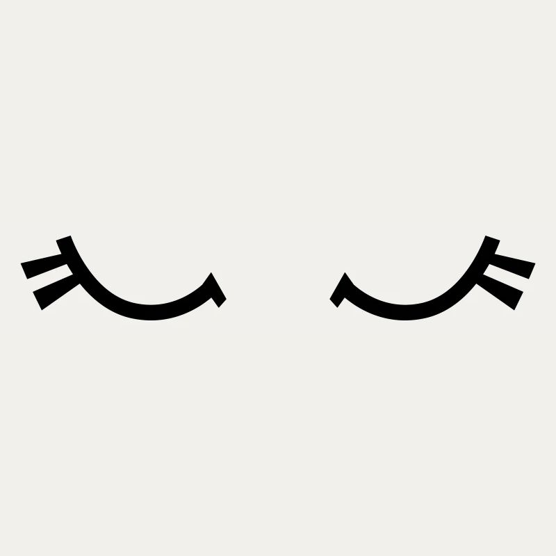 yeux endormis avec des cils mignons