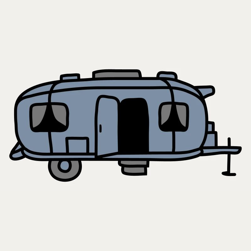 Camping Wagen Comic Design