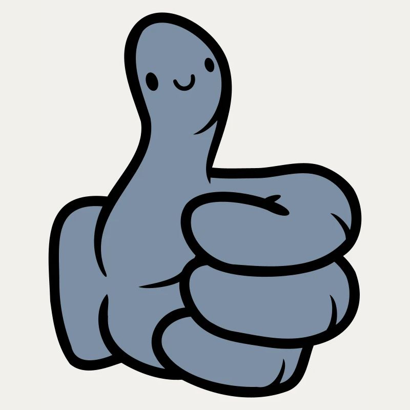 Gesicht Comic Hand Daumen