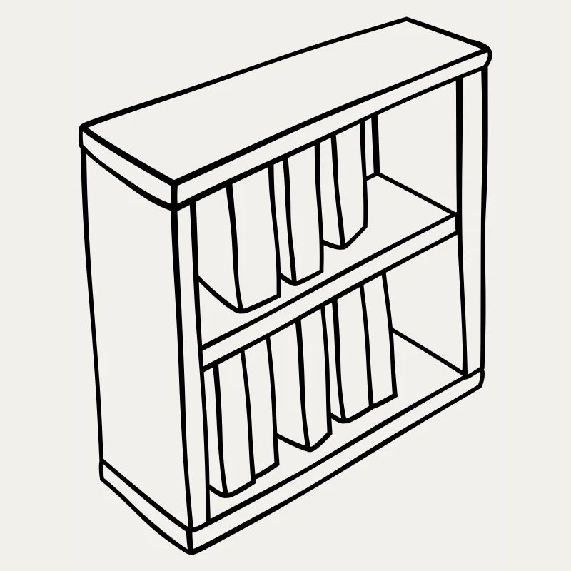 Bookcase Clipart Design