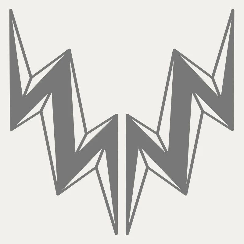 2 blitze stromschlag gefahr schild blitz symbol ka