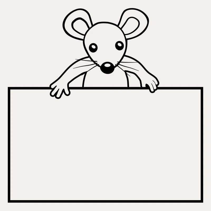 Schild mit Maus
