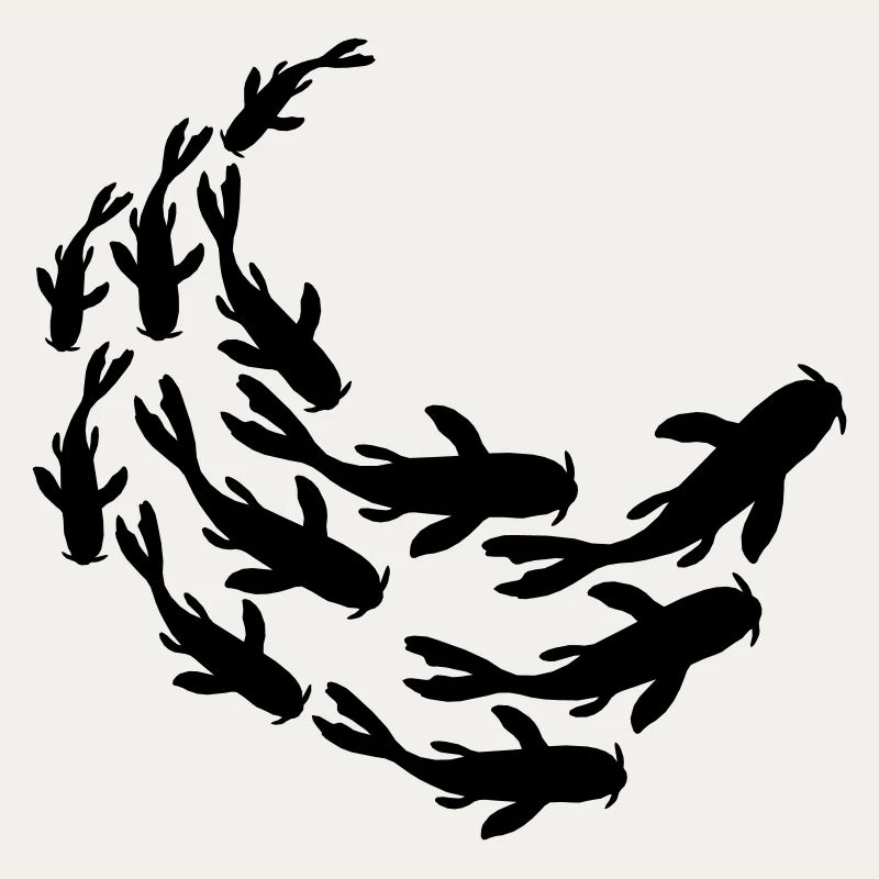 École Silhouette Koi Fish