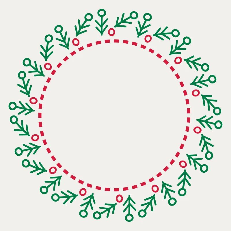 Neujahrs- und Weihnachtskranz