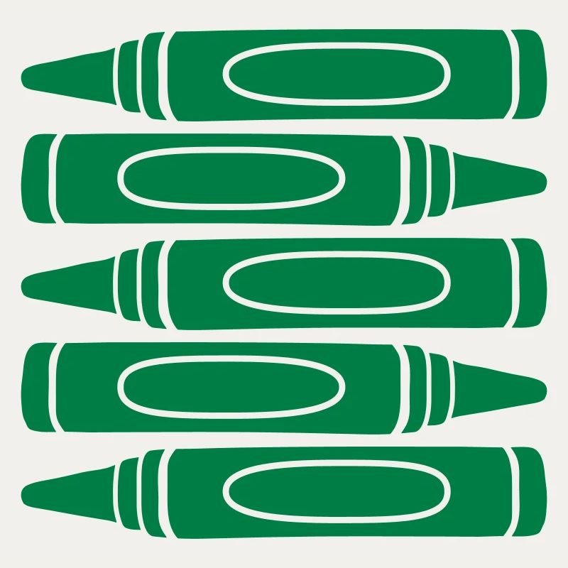 Crayons de cire verte design cool