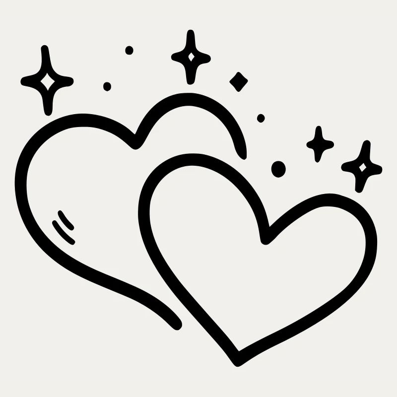Two Hearts Glitter