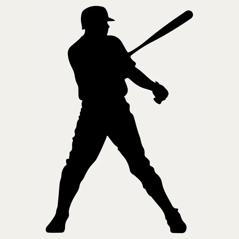 Baseball Man Silhouette