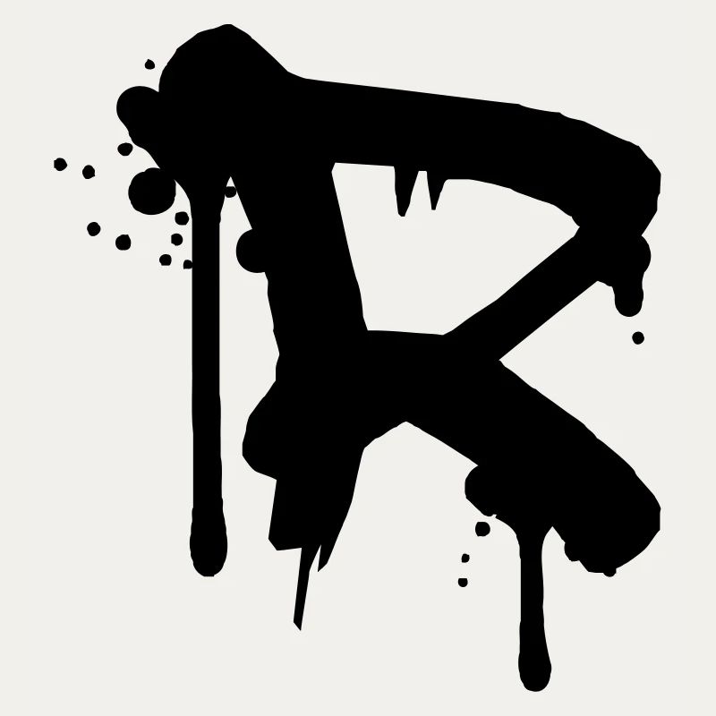 Graffiti R gouttes Farbklex spray