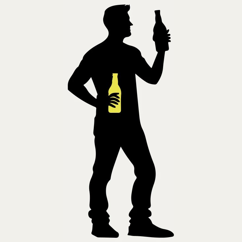 Beer Drinking Silhouette