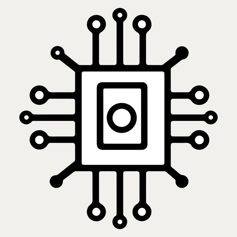 Icône de puce d’ordinateur numérique