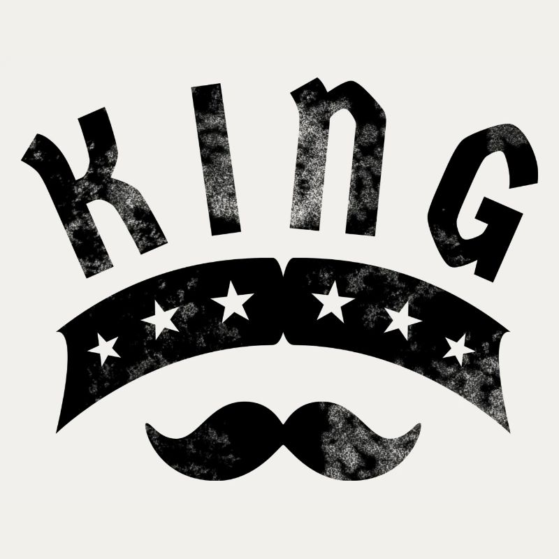 King with a mustache