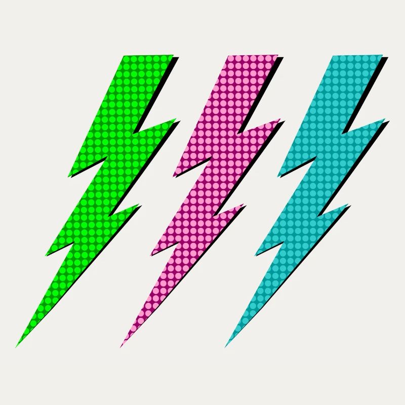 Three lightning bolts