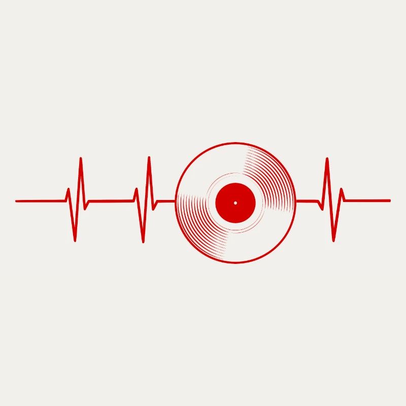 herzfrequenz schallplatte lp rot
