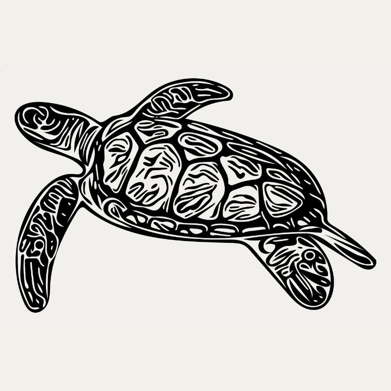 Small floating turtle