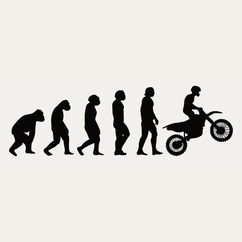 Motorrad Biker Evolution Mofa Moped Motorradfahrer