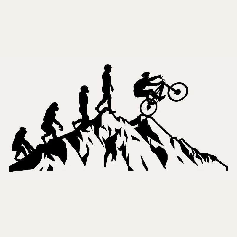 Evolution des Fahrradfahrens Mountainbiking MTB