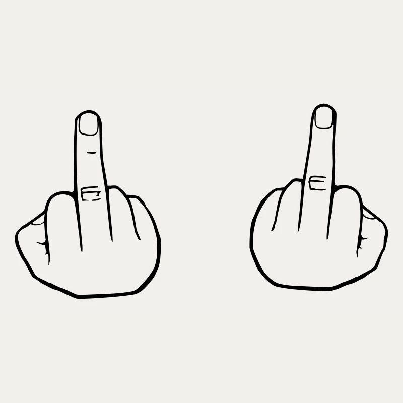 Mittelfinger, doppelter Stinkefinger