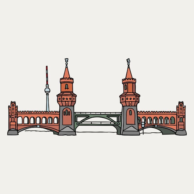 Oberbaumbrücke à BERLIN c