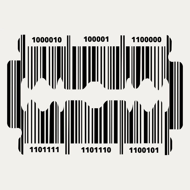 Razor blade with secret code