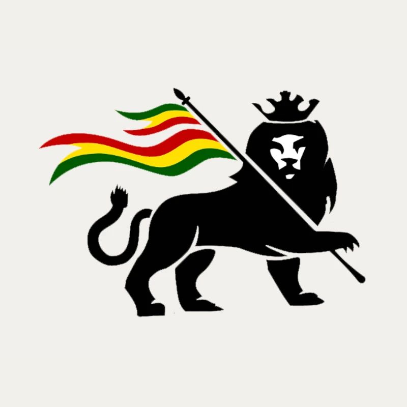 Lion drapeau Rasta