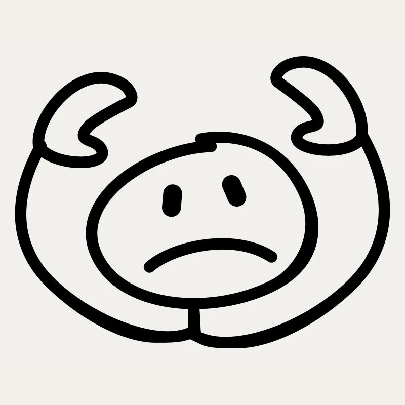 resigned stick man head