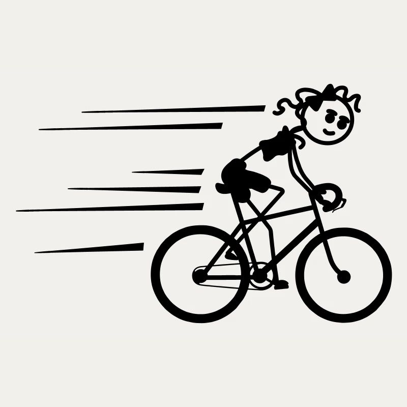 Cycliste en bâton de vélo rapide
