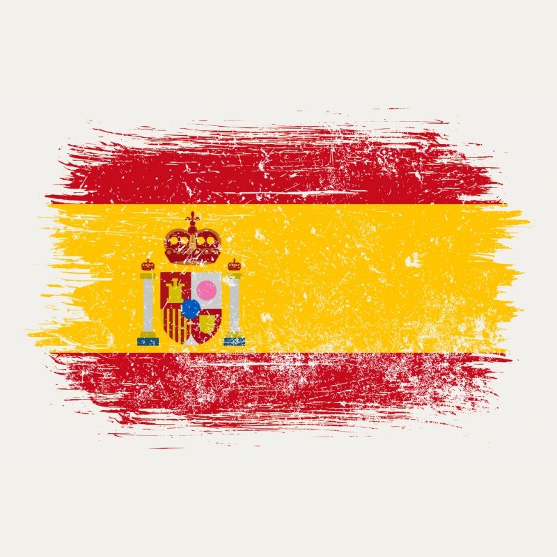 Pinselstrich-Emblem der spanischen Flagge