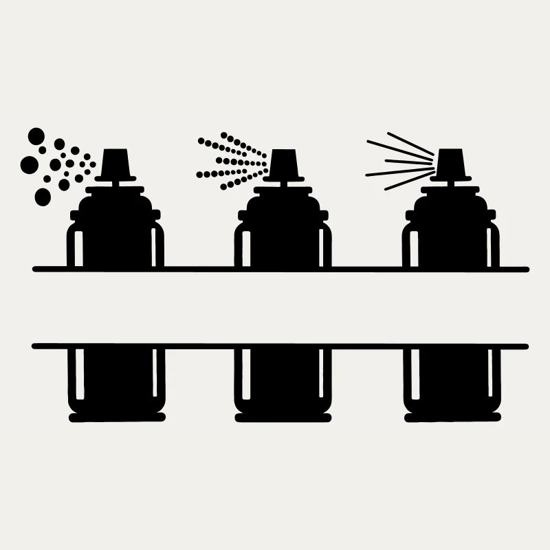 Three paint spray cans