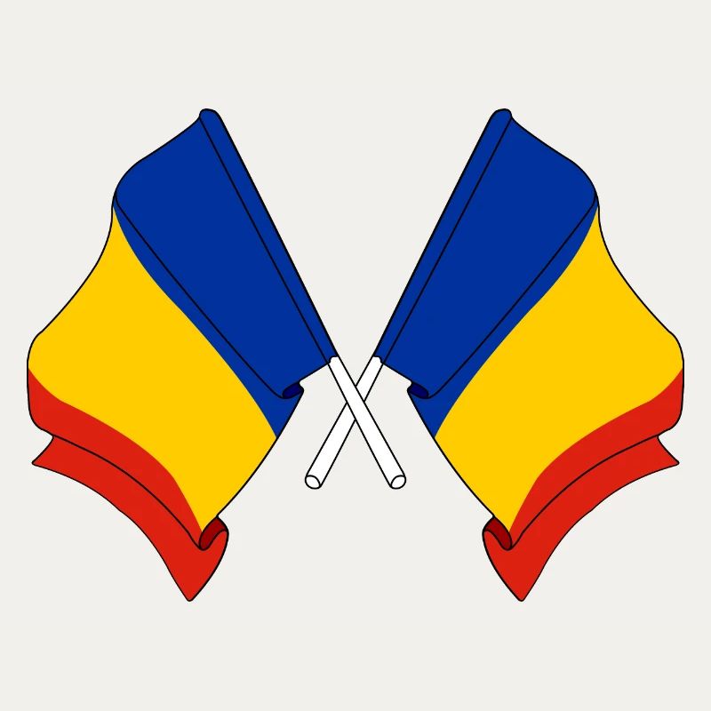 Deux drapeaux Drapeau de la Roumanie, drapeau horizontal m