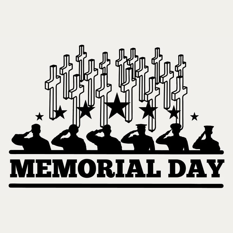 Respect cemetery text 'Memorial Day'