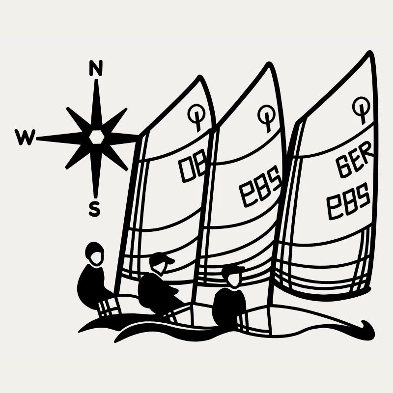 Optimist Opti Segelboot Regatta Segelshirt Kinder