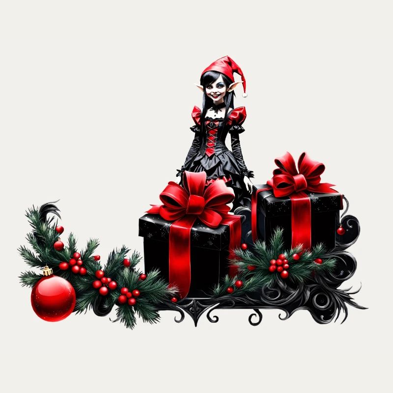 Mignon Gothique Elfe de Noël