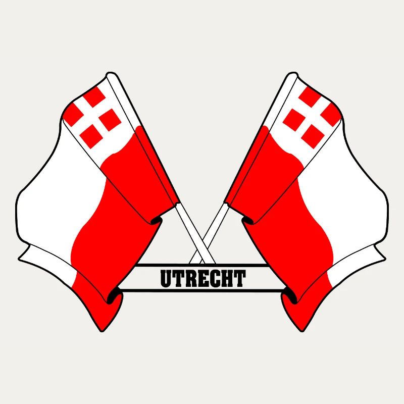 Deux drapeaux texte UTRECHT