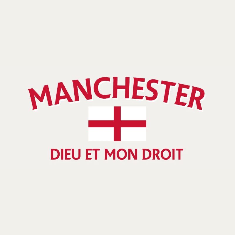 T-shirt à devise du drapeau de Manchester