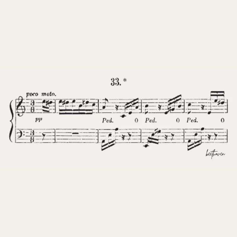 Conception de partitions de Beethoven pour Elise