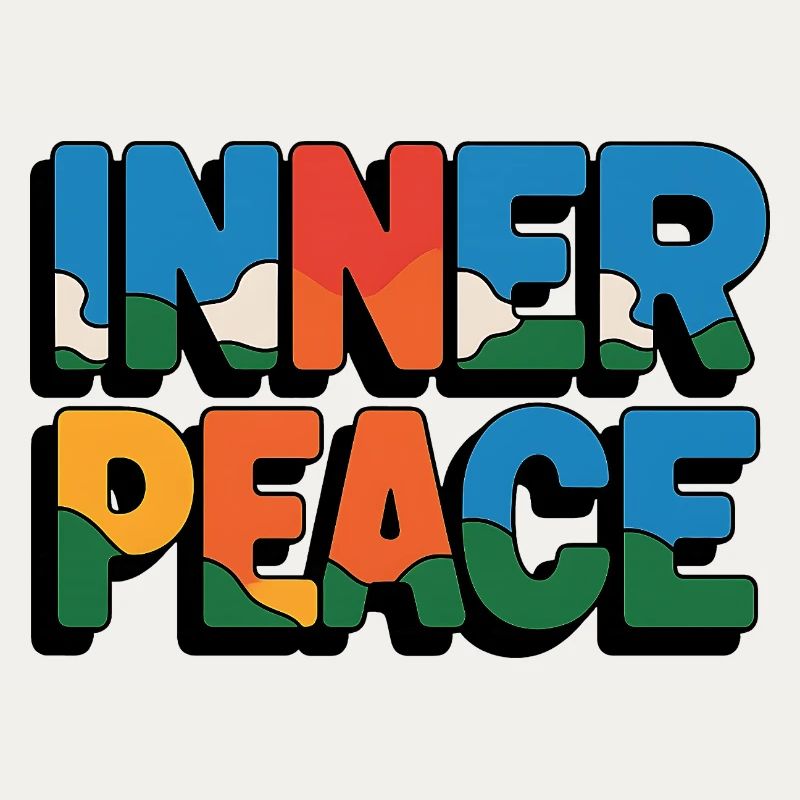 Inner Peace Rainbow Letters