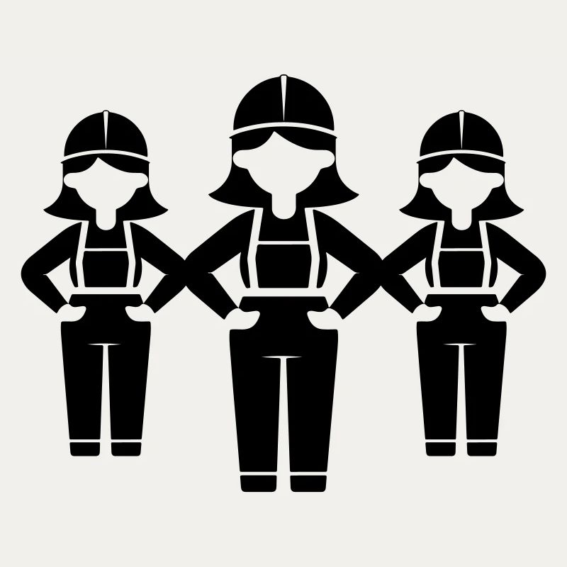 Construction Worker Team Woman