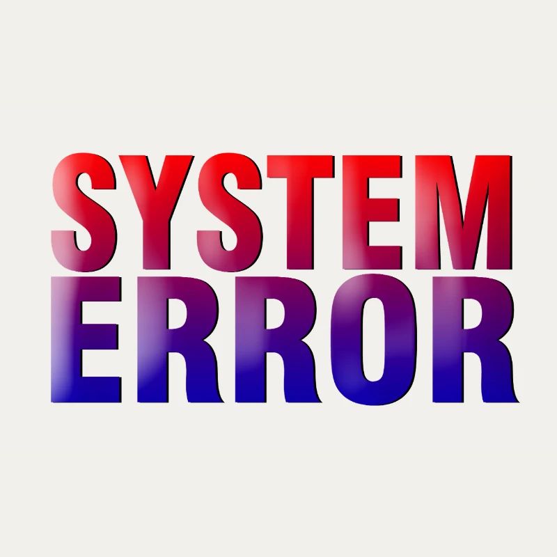 System Error Gradient Typo