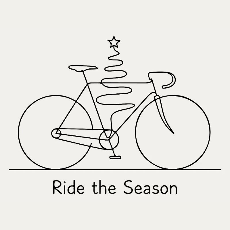 Dessin saisonnier du trait de vélo