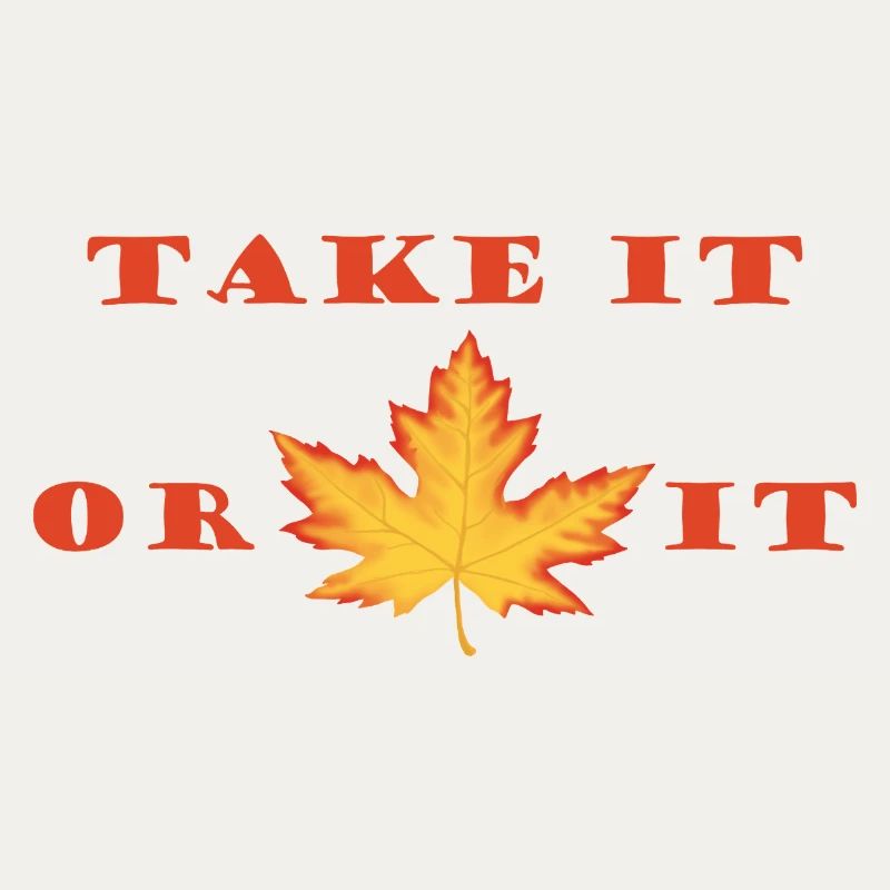 Take It or Leaf It – Orange-Red Maple Leaf Design