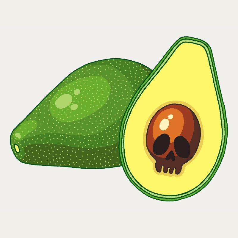 Avocado skull
