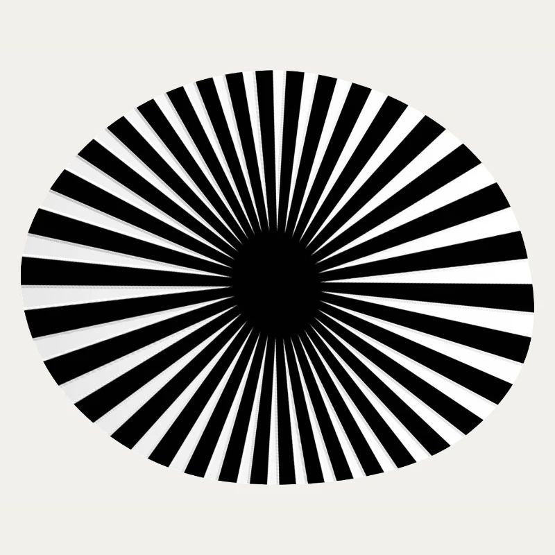 Black and white circular spokes