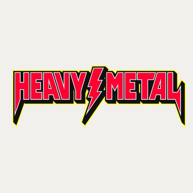 Heavy Metal Emblem mit Blitz