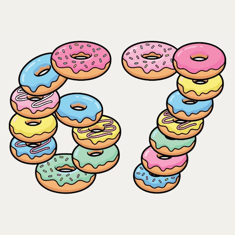 Motif Pastel Donut Stack 67
