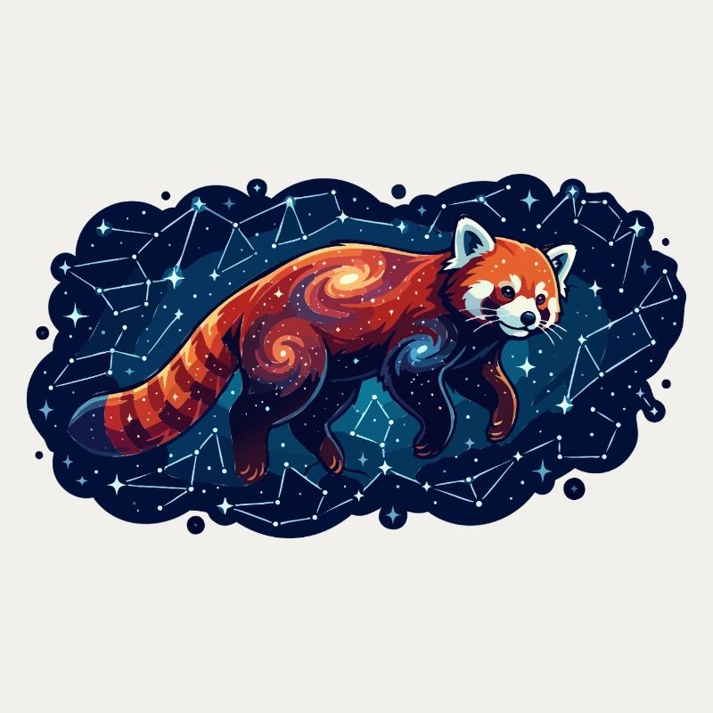 Cosmic Red Panda Constellation Constellation