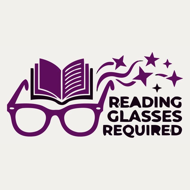 Reading Glasses Book Saying Vector