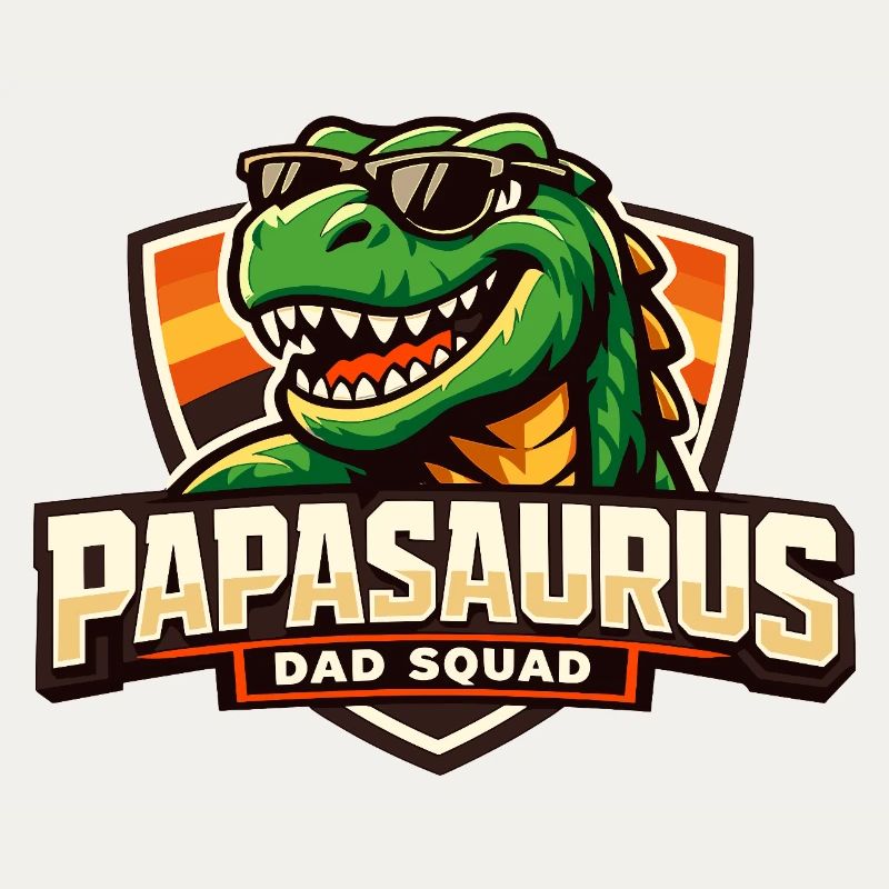Papasaurus Dad Squad Funny Dino Dad Saying