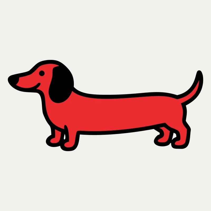 Jagdhund Dackel Profil Vektor