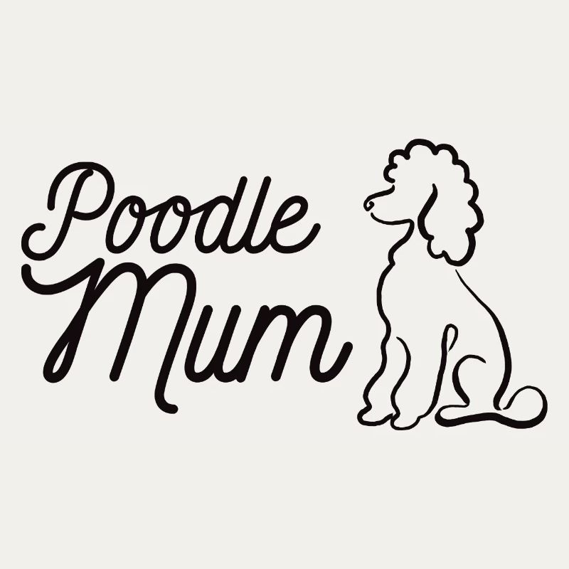 Pudel Mum Silhouette & Script